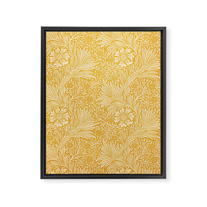 William Morris Marigold Golden Yellow Framed Canvas Print Gallery Image 1