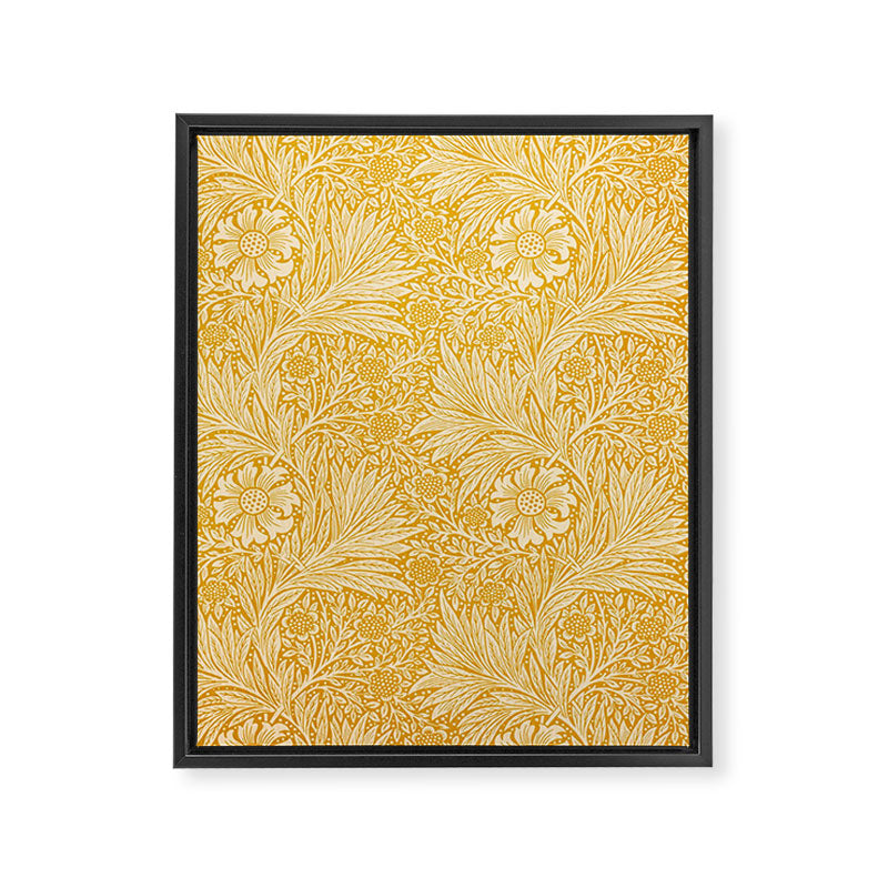 William Morris Marigold Golden Yellow Framed Canvas Print Gallery Image 6