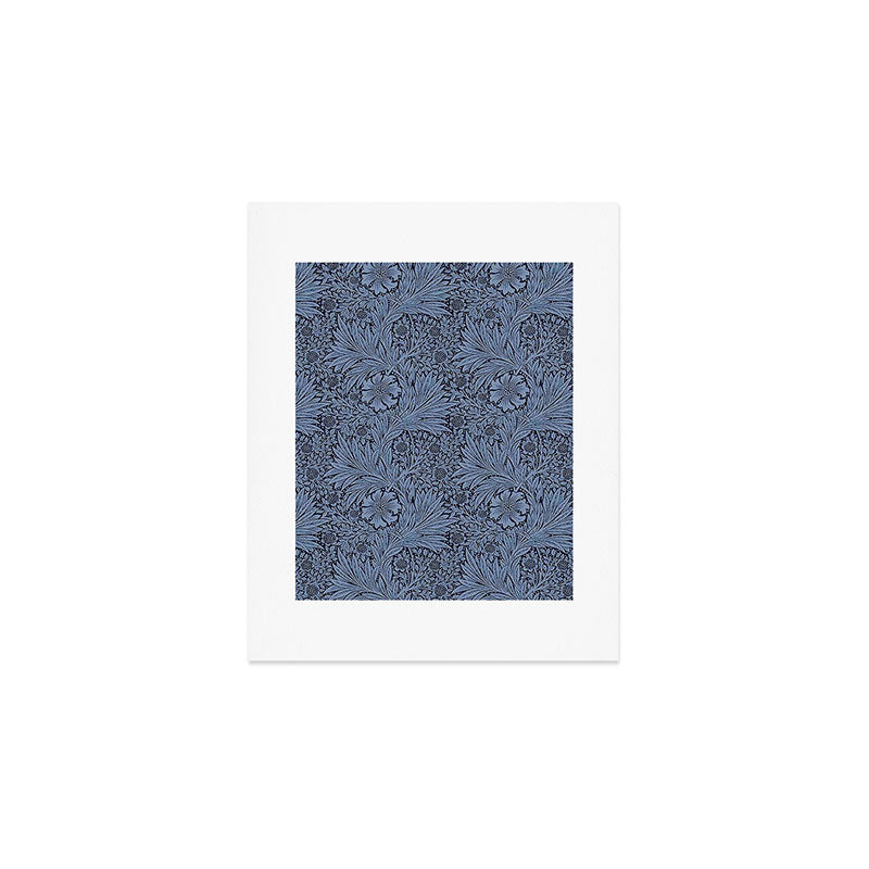 William Morris Marigold Navy Art Print Gallery Image 1