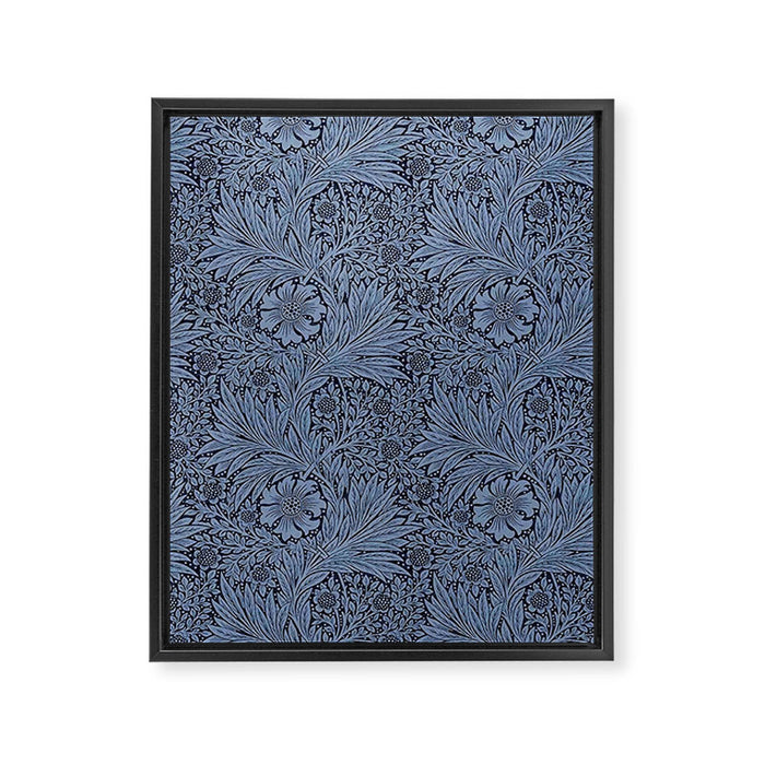 William Morris Marigold Navy Framed Canvas Print Gallery Image 1