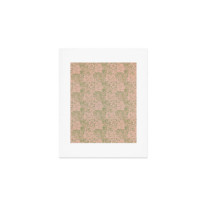 William Morris Marigold Olive Pink Art Print Gallery Image 1