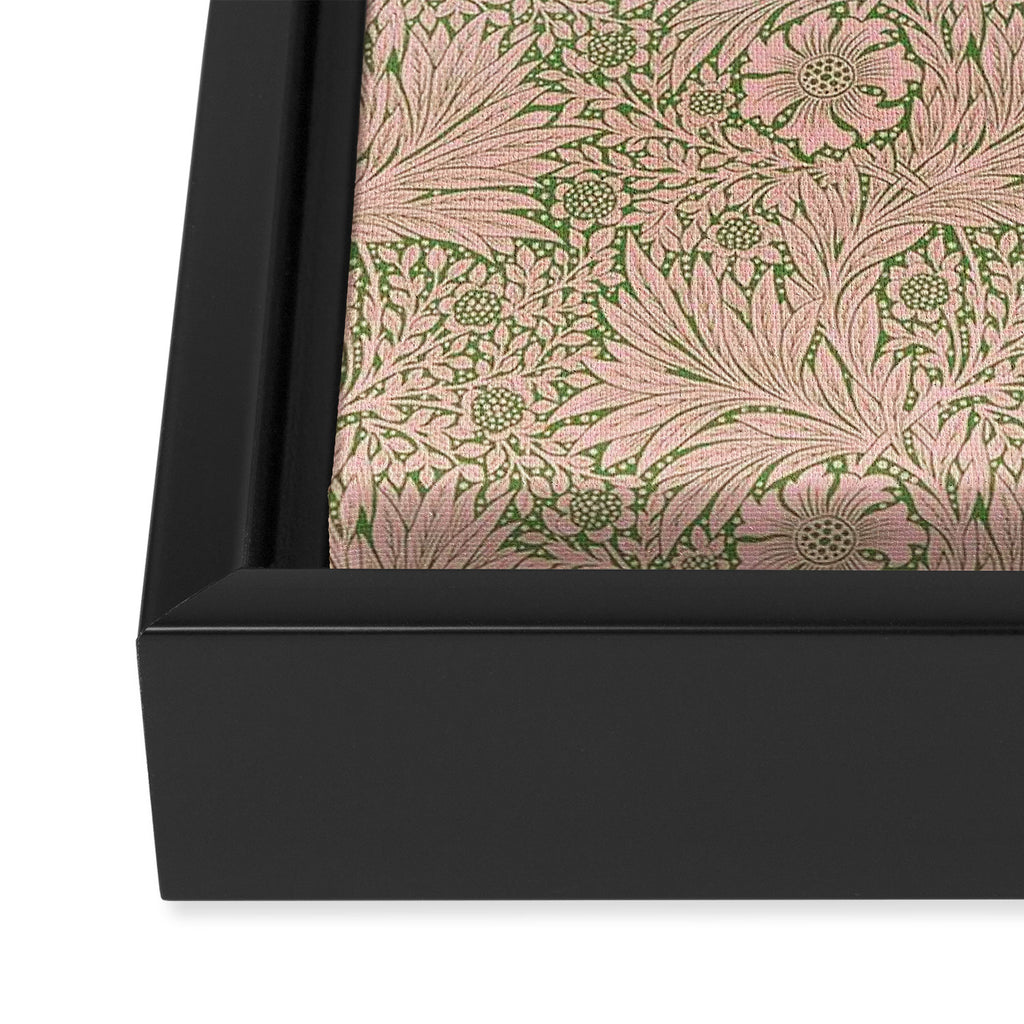 William Morris Marigold Olive Pink Framed Canvas Print Gallery Image 3