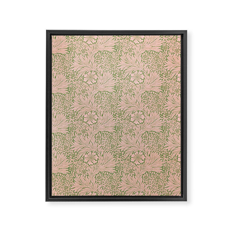 William Morris Marigold Olive Pink Framed Canvas Print Gallery Image 8
