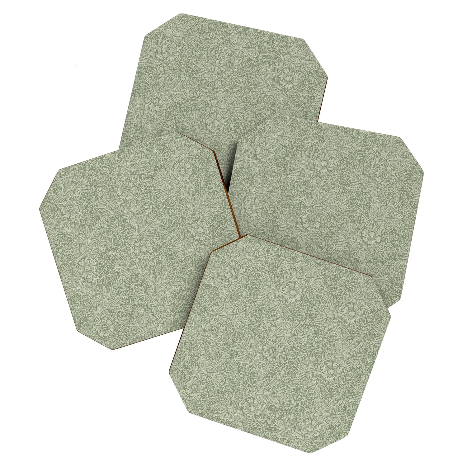 William Morris Marigold Sage Green Coaster Gallery Image 1