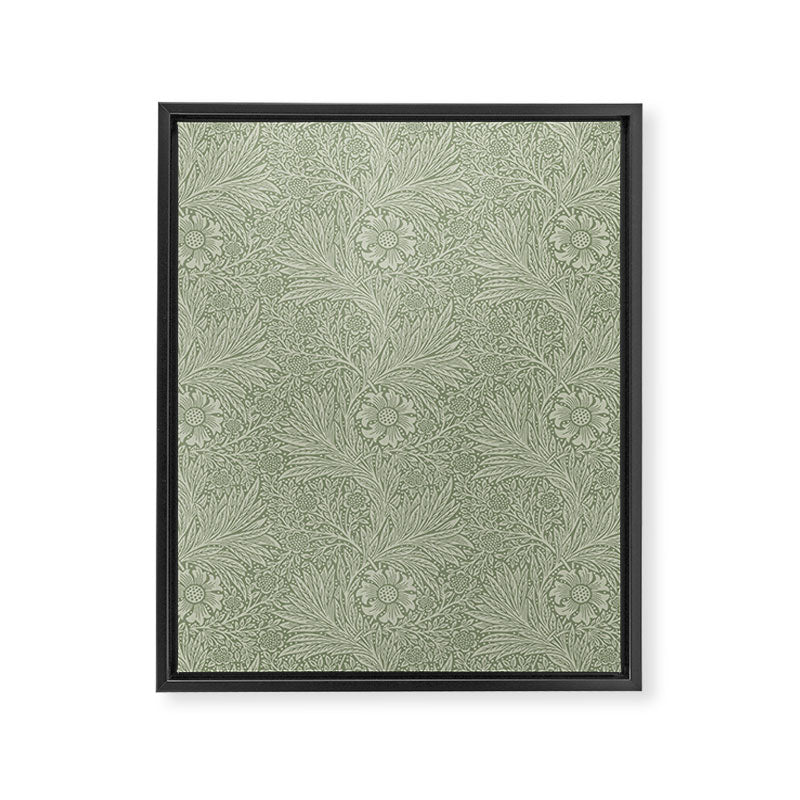 William Morris Marigold Sage Green Framed Canvas Print Gallery Image 8