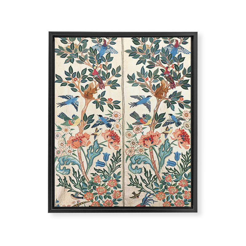 William Morris & May Morris Antique Chinoiserie Floral Framed Canvas Print Gallery Image 6