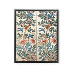 William Morris & May Morris Antique Chinoiserie Floral Framed Canvas Print Gallery Image 6