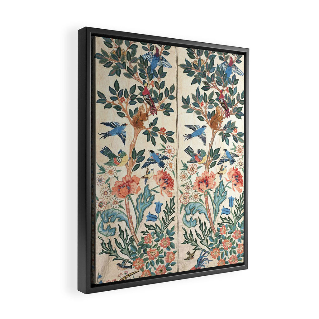 William Morris & May Morris Antique Chinoiserie Floral Framed Canvas Print Gallery Image 2