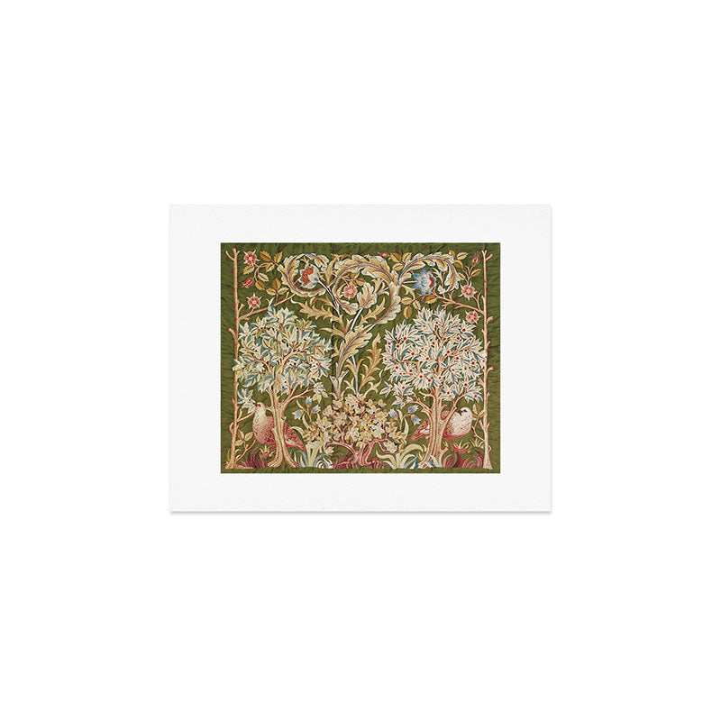 William Morris & May Morris Woodland Embroidery Art Print Gallery Image 1
