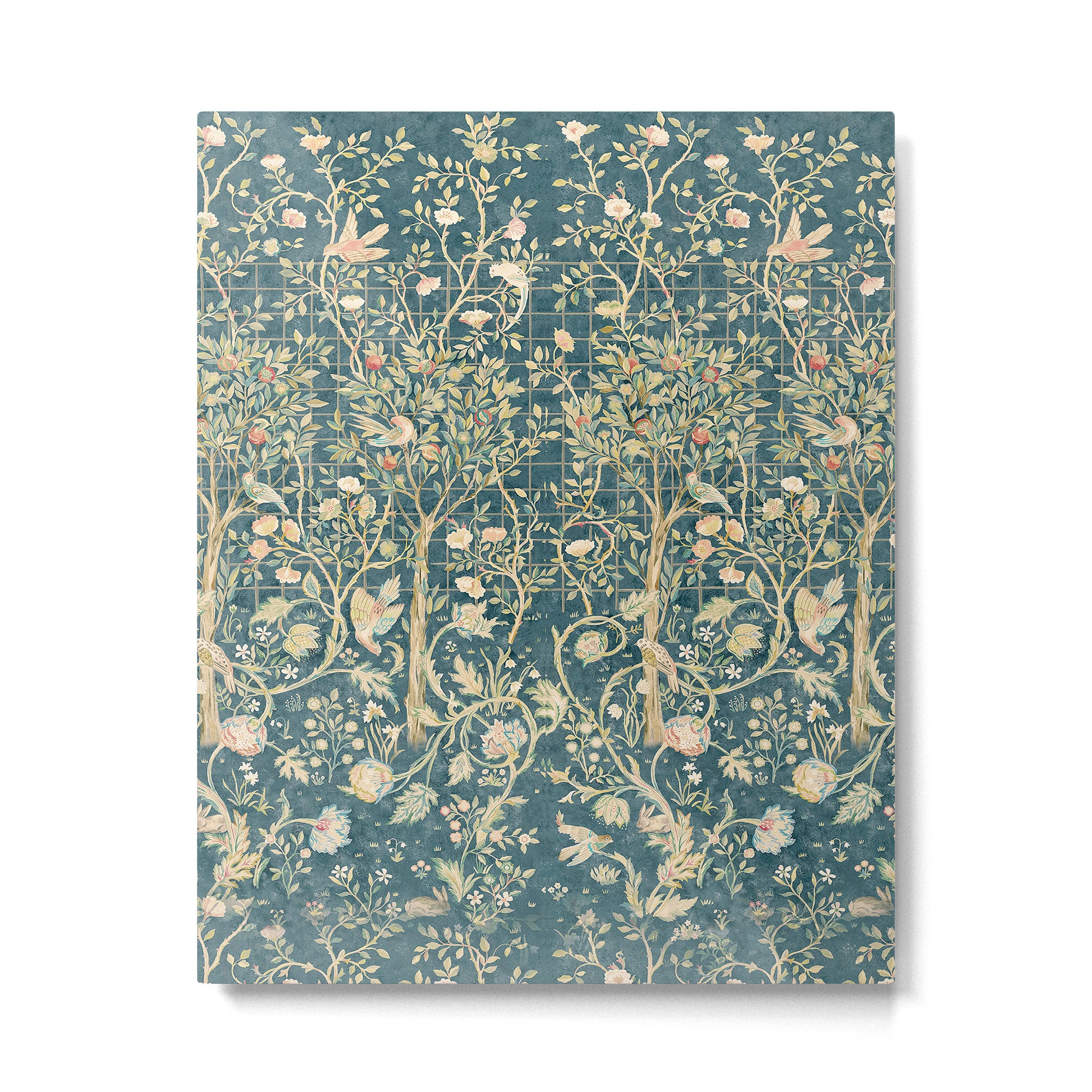 William Morris Melsetter Trellis Teal Botanical Birds Art Metal Print Gallery Image 6