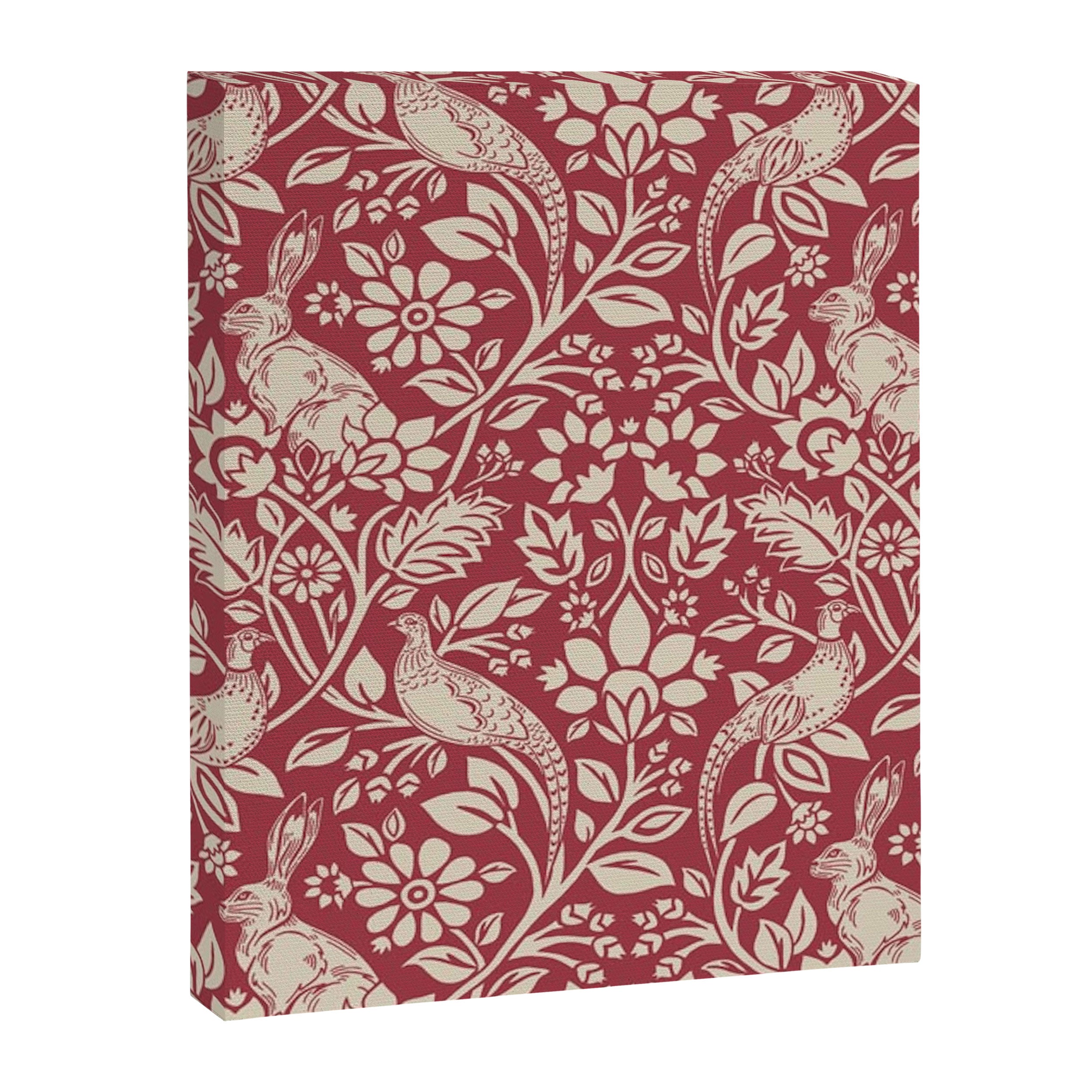 William Morris Merton Brer Rabbit Madder Red Pattern Canvas Print Gallery Image 8