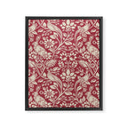 William Morris Merton Brer Rabbit Madder Red Pattern Framed Canvas Print Gallery Image 8