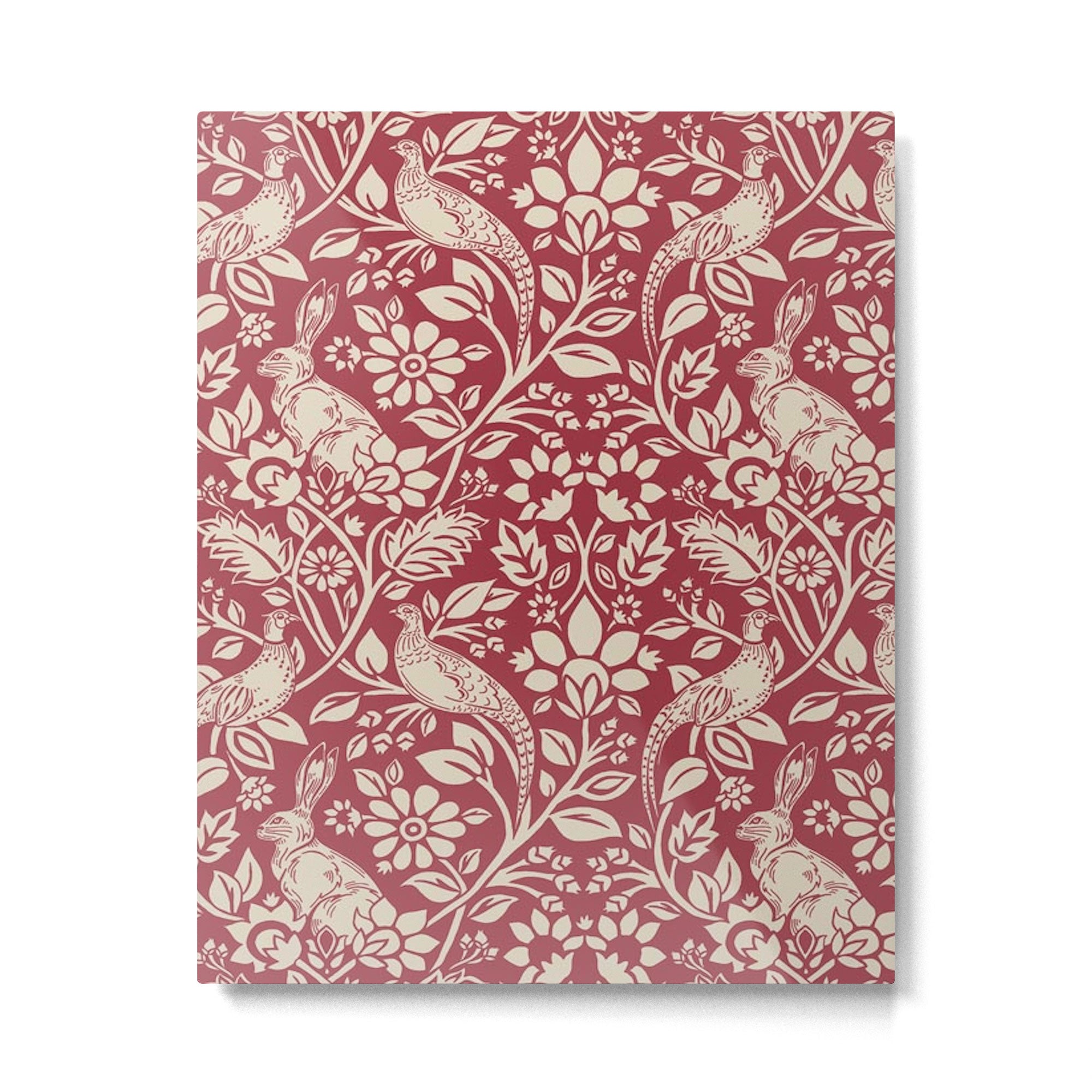William Morris Merton Brer Rabbit Madder Red Pattern Metal Print Gallery Image 6