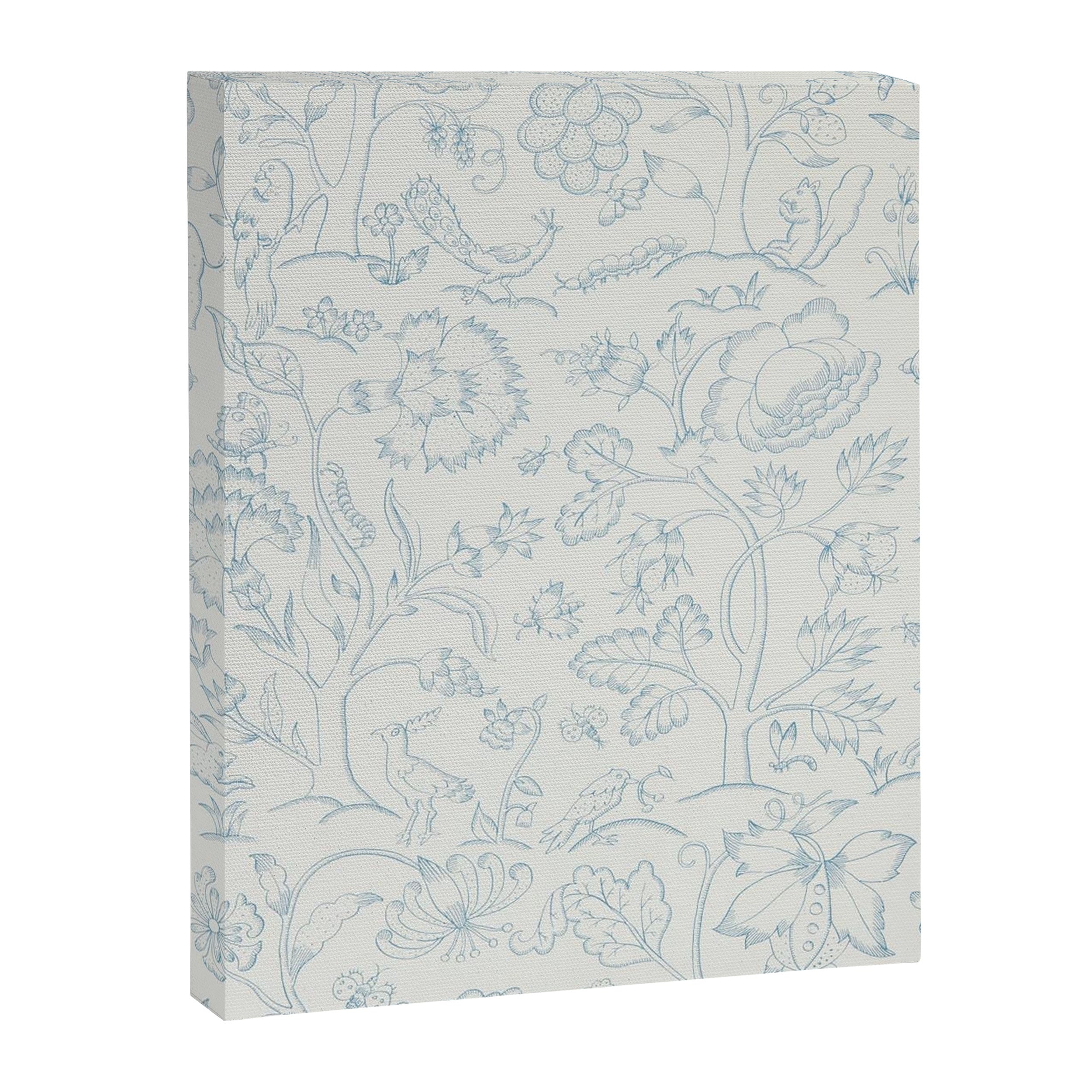 William Morris Middlemore Blue Cornflower Chalk Pattern Canvas Print Gallery Image 8