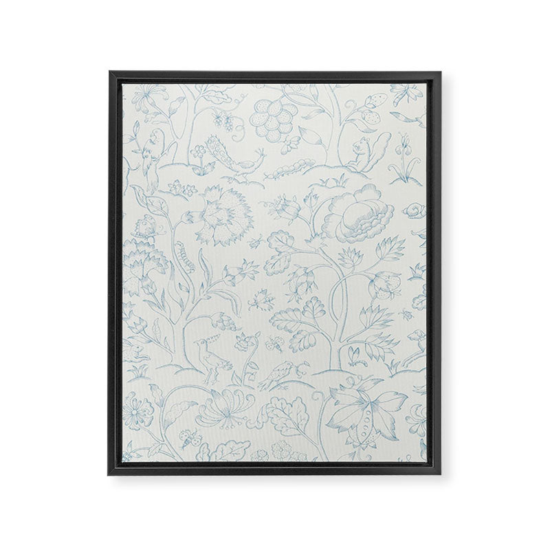 William Morris Middlemore Blue Cornflower Chalk Pattern Framed Canvas Print Gallery Image 8