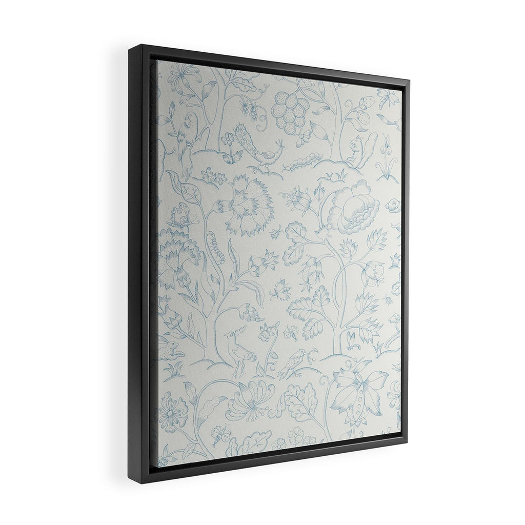 William Morris Middlemore Blue Cornflower Chalk Pattern Framed Canvas Print Gallery Image 2
