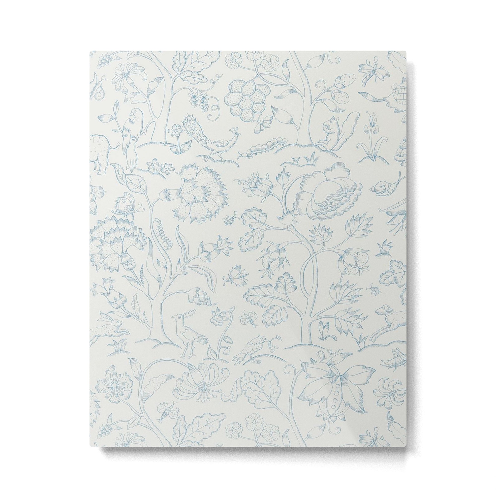 William Morris Middlemore Blue Cornflower Chalk Pattern Metal Print Gallery Image 6