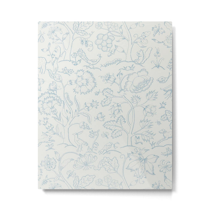 William Morris Middlemore Blue Cornflower Chalk Pattern Metal Print Gallery Image 1