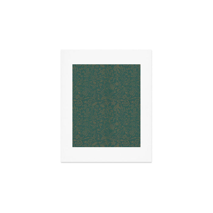 William Morris Middlemore Green Moss Gold Pattern Art Print Gallery Image 1