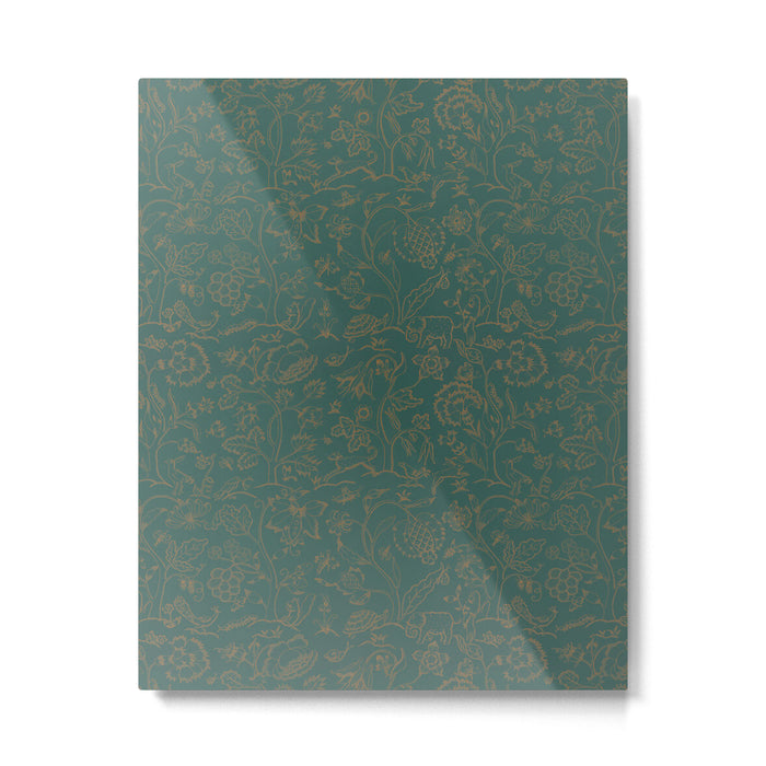 William Morris Middlemore Green Moss Gold Pattern Metal Print Gallery Image 1