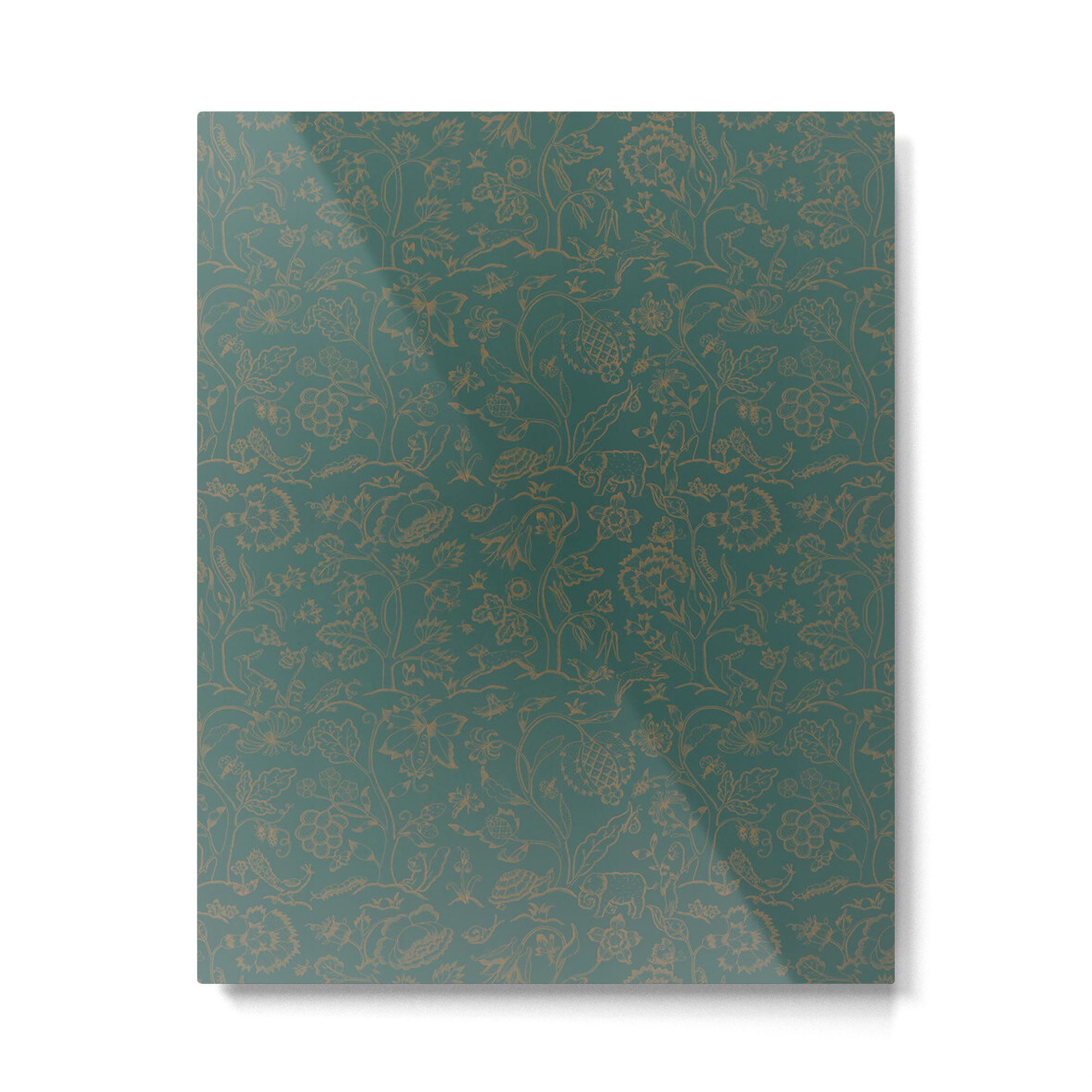 William Morris Middlemore Green Moss Gold Pattern Metal Print Gallery Image 6