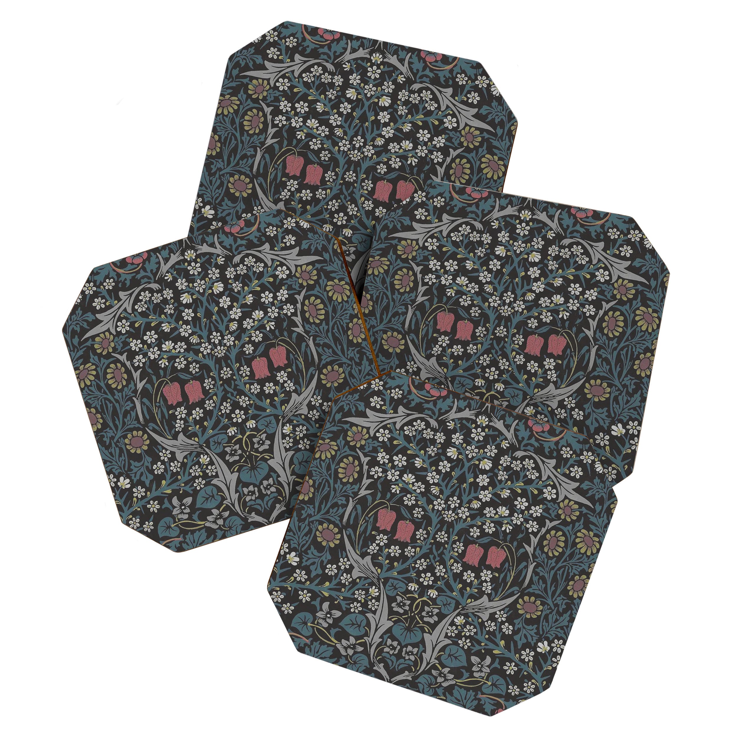 William Morris Midnight Blackthorn  Coaster Gallery Image 1