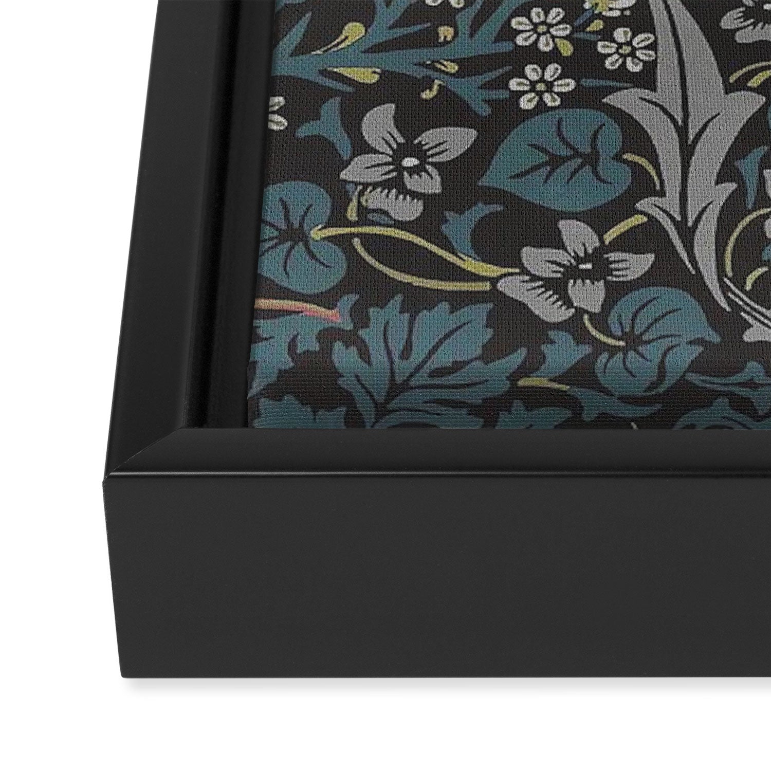 William Morris Midnight Blackthorn  Framed Canvas Print Gallery Image 3