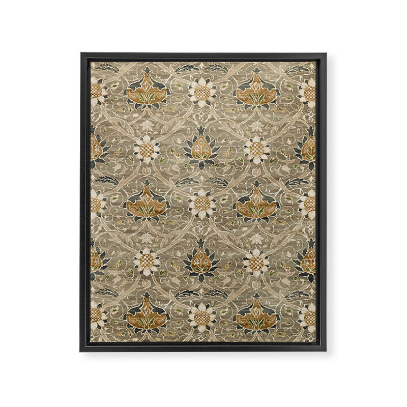 William Morris Montreal Grey Charcoal Framed Canvas Print Gallery Image 8