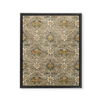 William Morris Montreal Grey Charcoal Framed Canvas Print Gallery Image 8