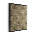 William Morris Montreal Grey Charcoal Framed Canvas Print Gallery Image 2