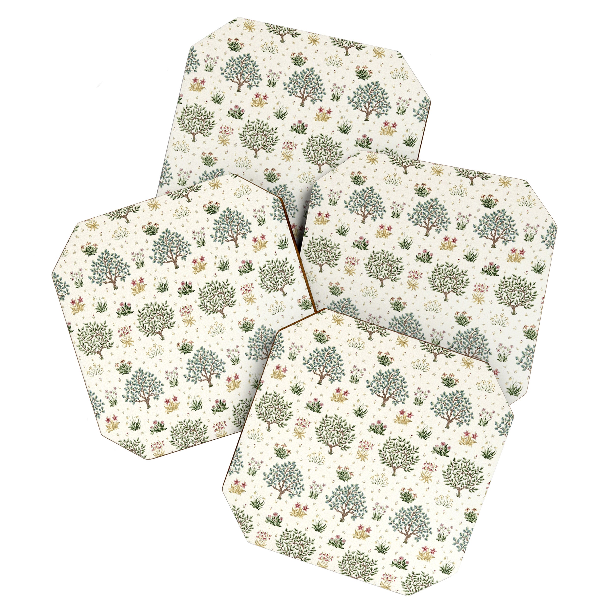 William Morris Orchard Bayleaf Rose Coaster Gallery Image 1