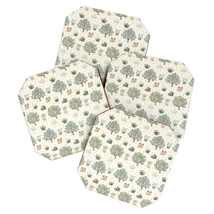William Morris Orchard Bayleaf Rose Coaster Gallery Image 1