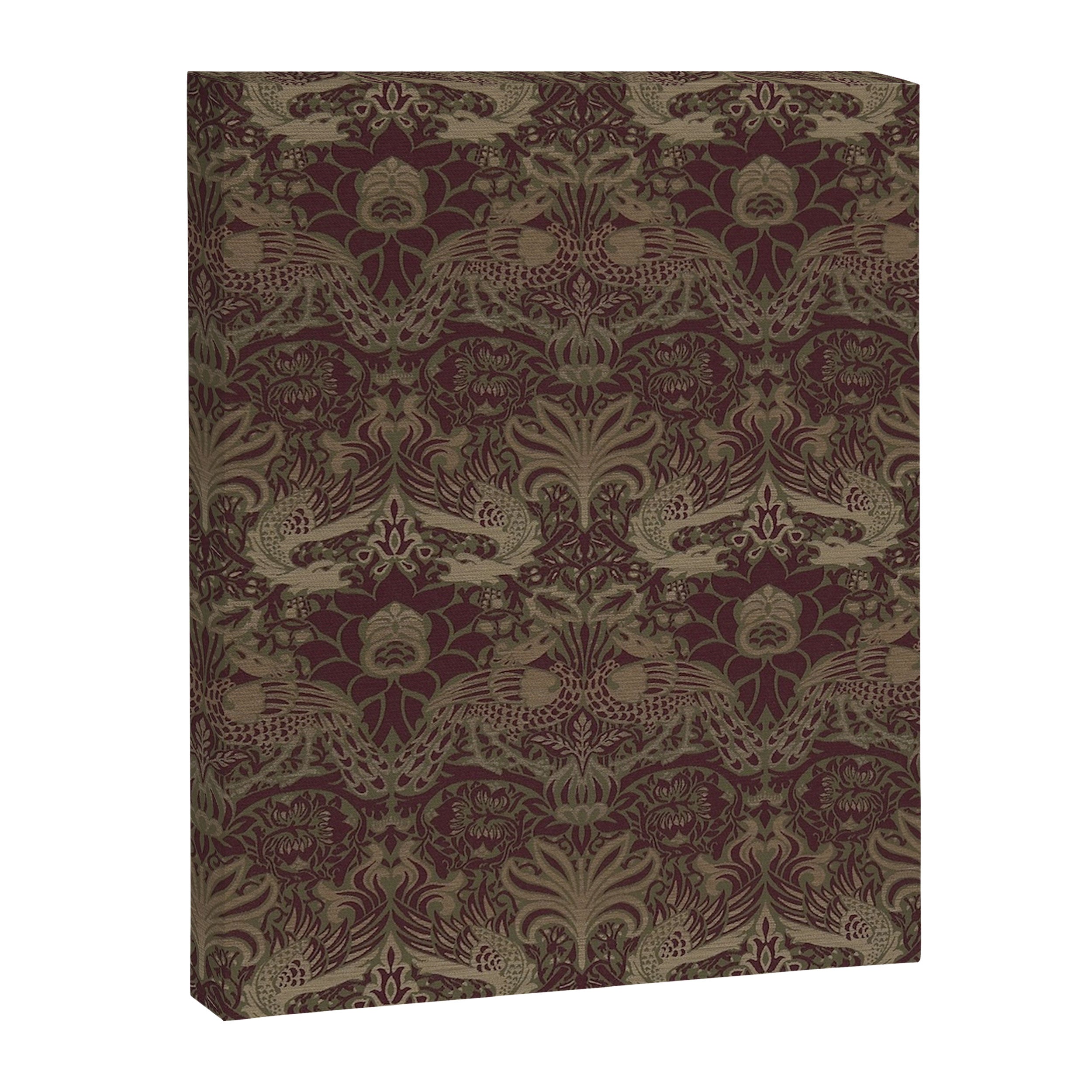 William Morris Peacock and Dragon Moss Wine Canvas Print Gallery Image 8