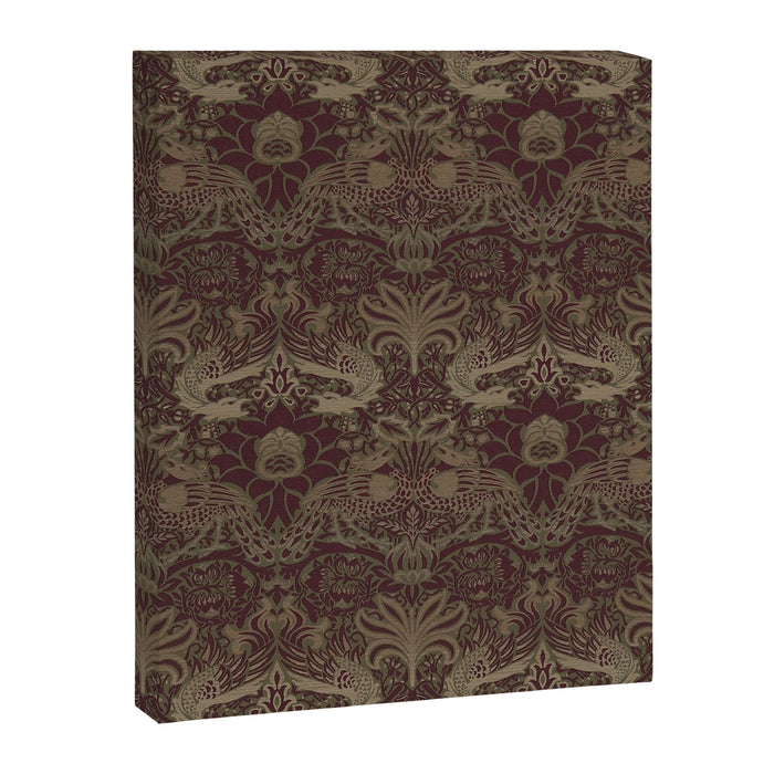 William Morris Peacock and Dragon Moss Wine Canvas Print Gallery Image 1
