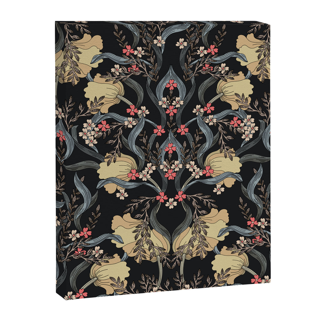William Morris Pimpernel Art Nouveau Dark Floral Canvas Print Gallery Image 6