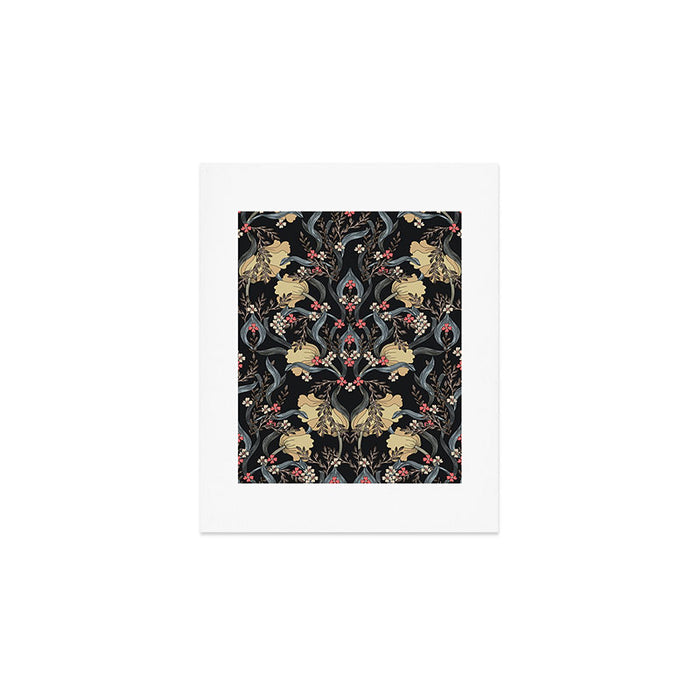 William Morris Pimpernel Art Nouveau Dark Floral Art Print Gallery Image 1