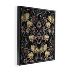 William Morris Pimpernel Art Nouveau Dark Floral Framed Canvas Print Gallery Image 2