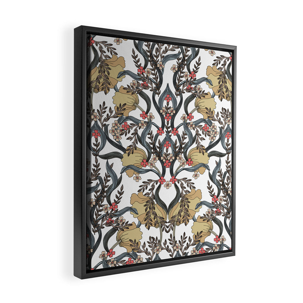 William Morris Pimpernel Art Nouveau Floral Framed Canvas Print Gallery Image 2