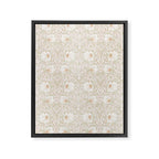 William Morris Pimpernel Cochineal Pink Pastel Floral Framed Canvas Print Gallery Image 8