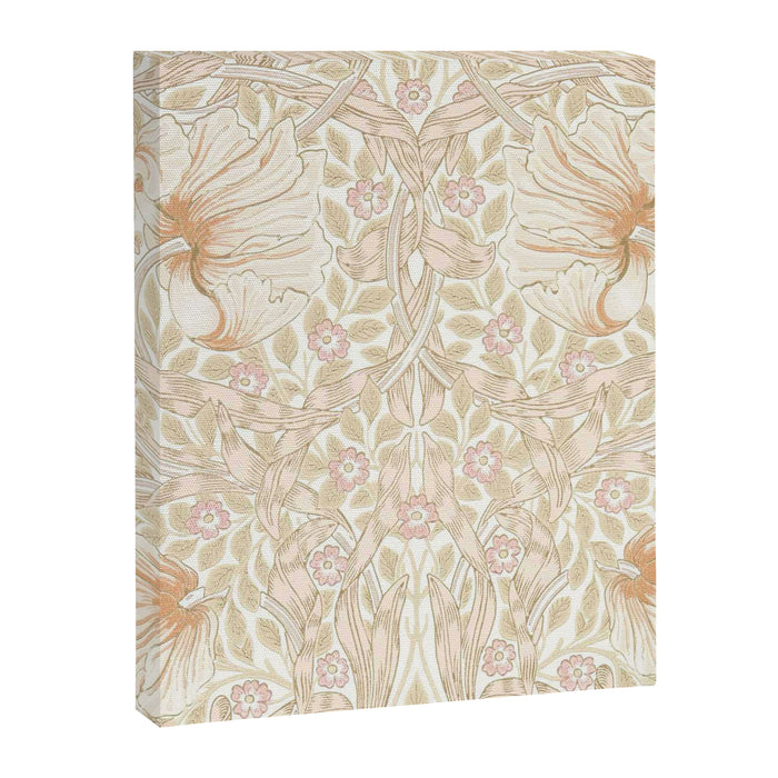William Morris Pimpernel Pastel Peach Pink Canvas Print Gallery Image 1