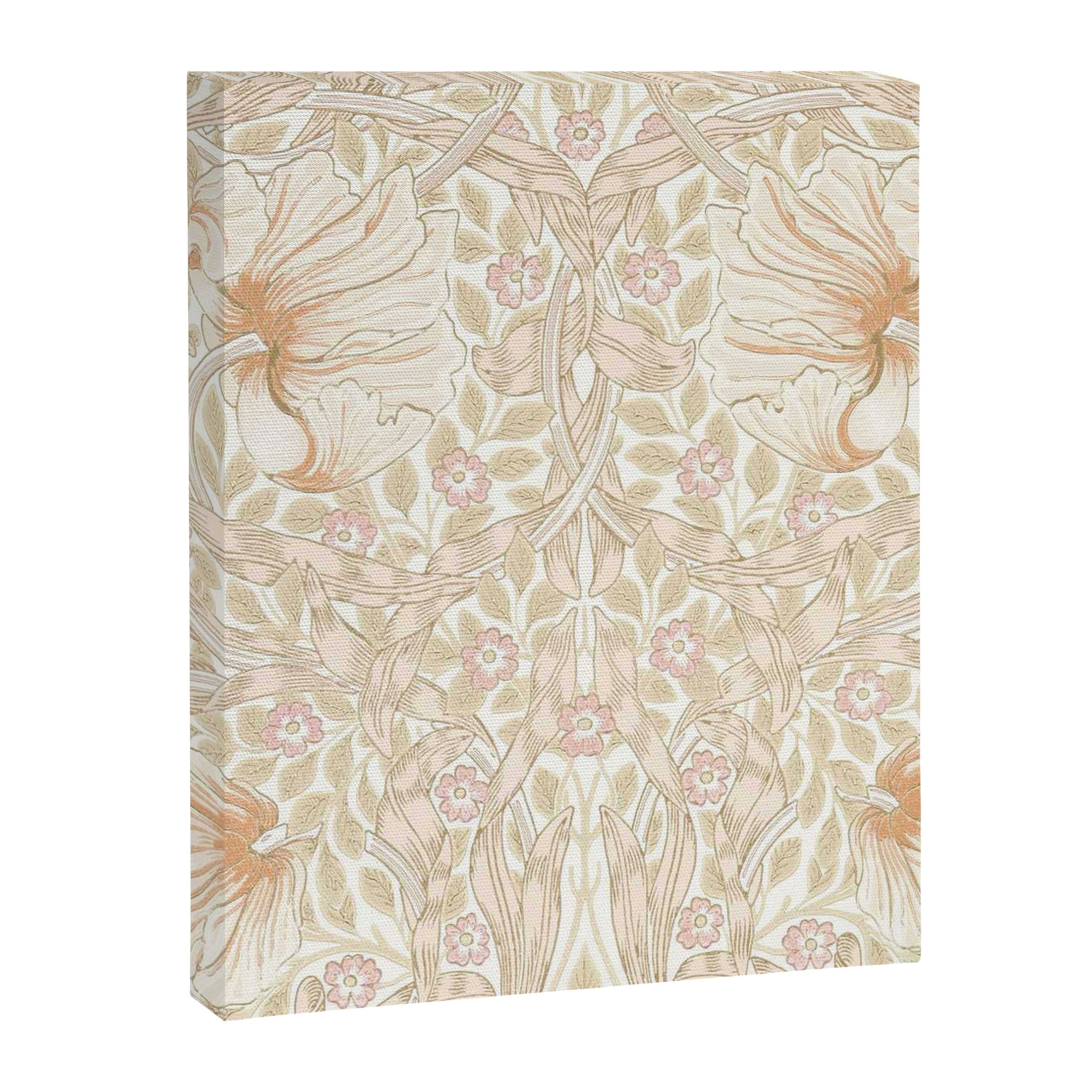 William Morris Pimpernel Pastel Peach Pink Canvas Print Gallery Image 8