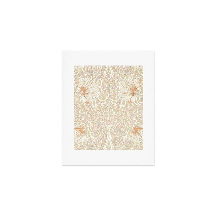 William Morris Pimpernel Pastel Peach Pink Art Print Gallery Image 1