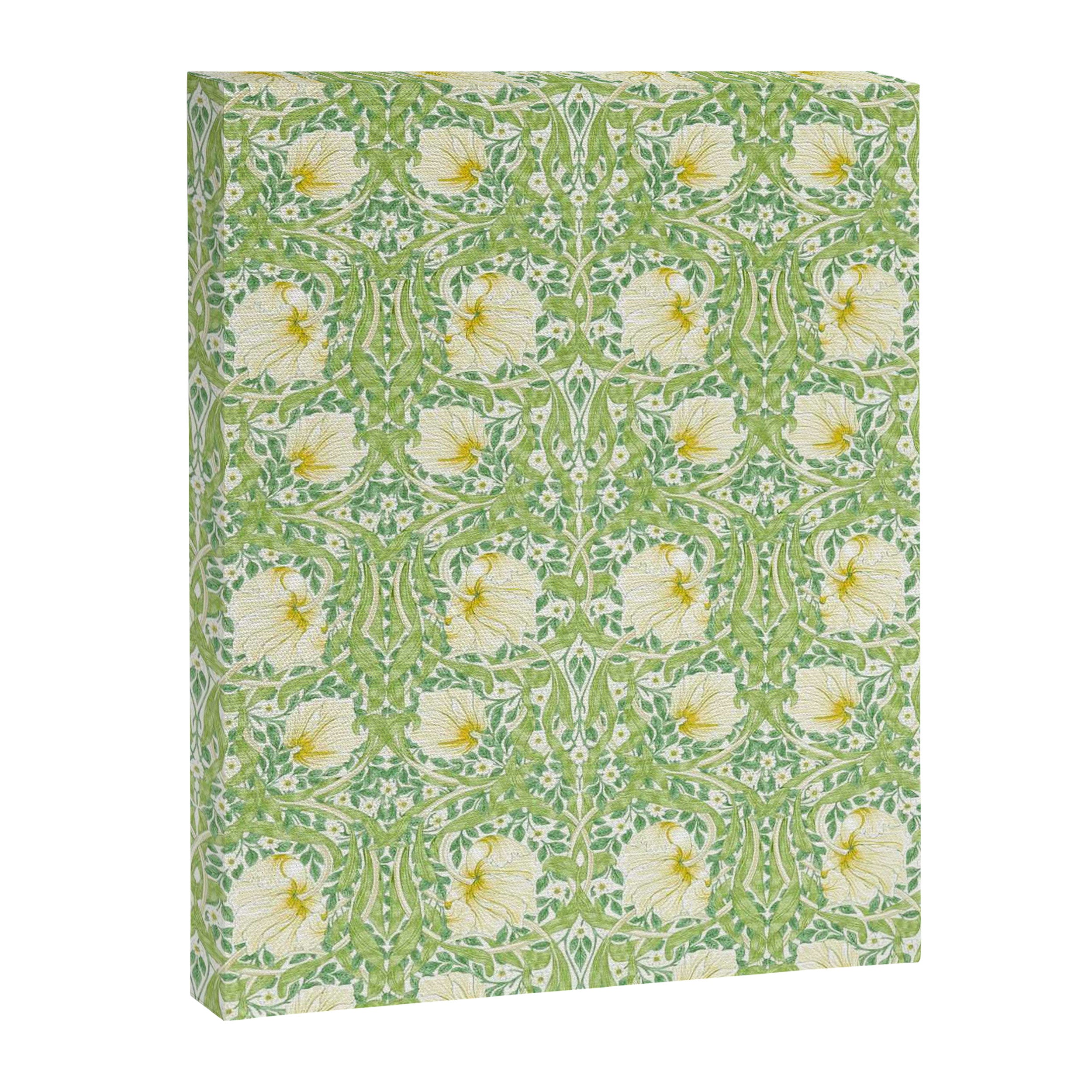 William Morris Pimpernel Weld Leaf Green Floral Canvas Print Gallery Image 8