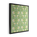 William Morris Pimpernel Weld Leaf Green Floral Framed Canvas Print Gallery Image 2