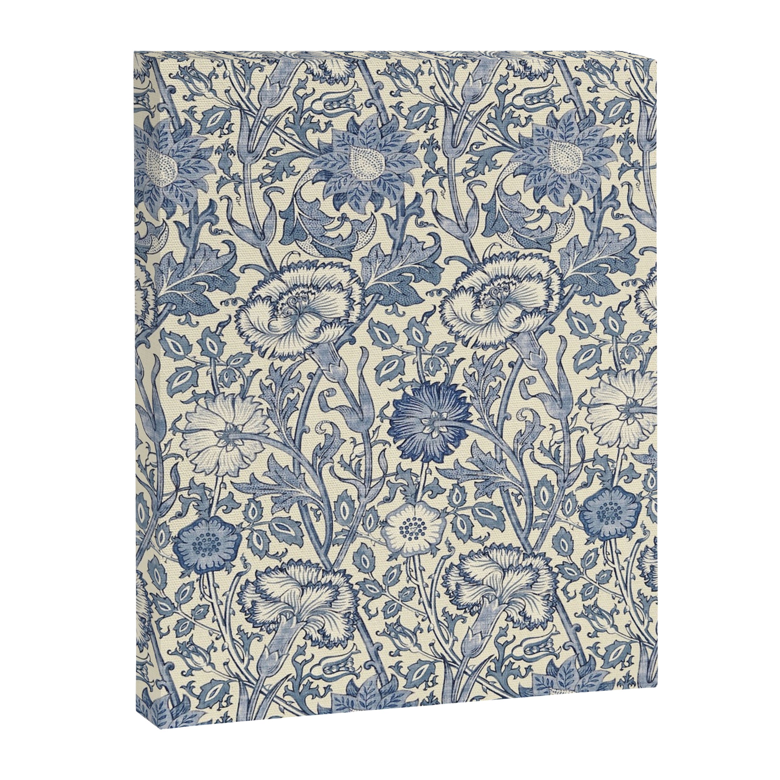 William Morris Pink and Rose China Blue Toile Canvas Print Gallery Image 8