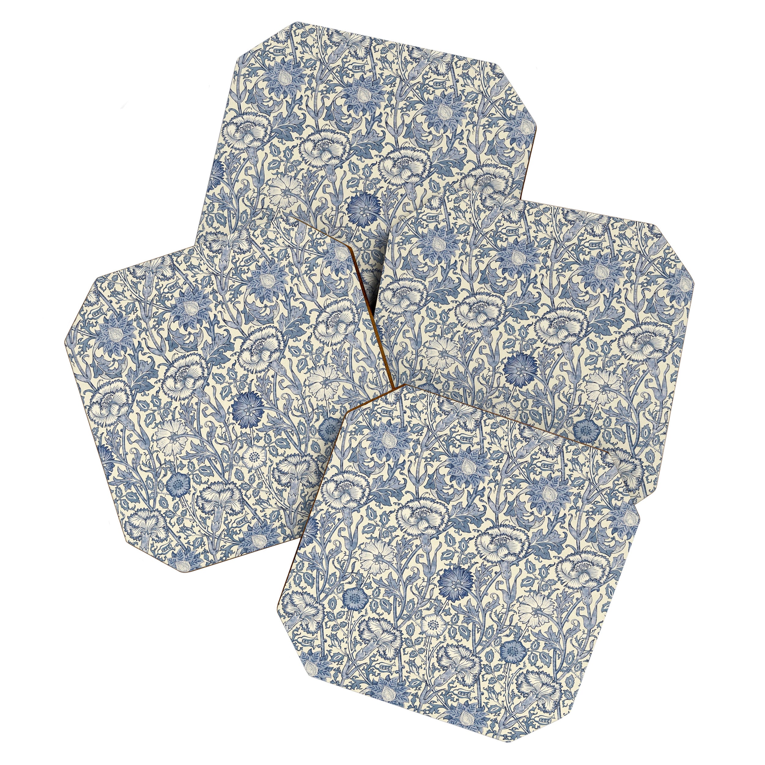 William Morris Pink and Rose China Blue Toile Coaster Gallery Image 1