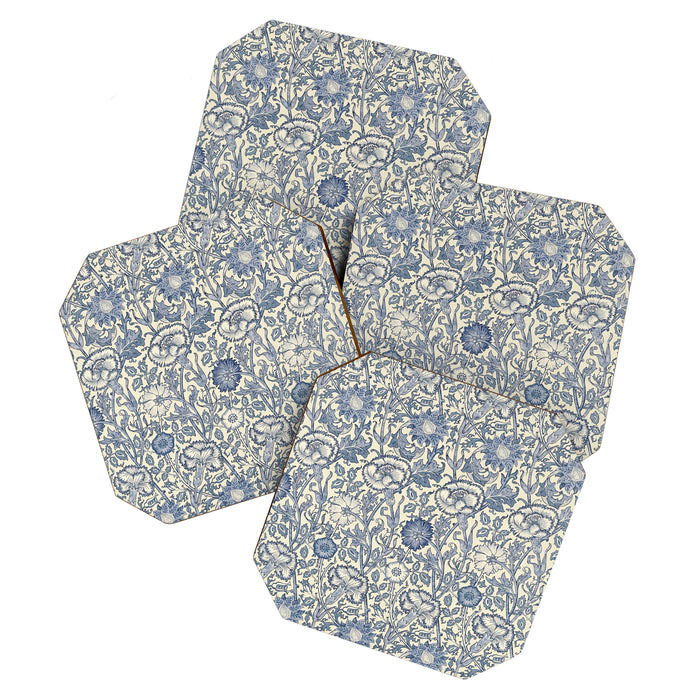 William Morris Pink and Rose China Blue Toile Coaster Gallery Image 1