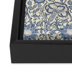 William Morris Pink and Rose China Blue Toile Framed Canvas Print Gallery Image 3