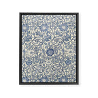 William Morris Pink and Rose China Blue Toile Framed Canvas Print Gallery Image 8