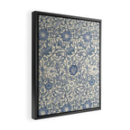 William Morris Pink and Rose China Blue Toile Framed Canvas Print Gallery Image 2